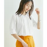 【防シワ】【2WAY】フロントタック5分袖ブラウス | VIS  | 詳細画像39 