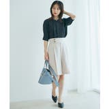 【防シワ】【2WAY】フロントタック5分袖ブラウス | VIS  | 詳細画像42 