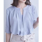 【防シワ】【2WAY】フロントタック5分袖ブラウス | VIS  | 詳細画像47 