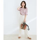 【防シワ】【2WAY】フロントタック5分袖ブラウス | VIS  | 詳細画像7 