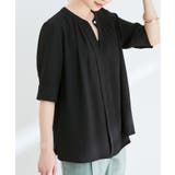 【防シワ】【2WAY】フロントタック5分袖ブラウス | VIS  | 詳細画像9 