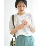 ホワイト系(11) | 【防シワ】【2WAY】フロントタック5分袖ブラウス | VIS 