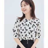 ホワイト系(12) | 【防シワ】【2WAY】フロントタック5分袖ブラウス | VIS 