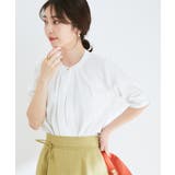 オフホワイト(15) | 【防シワ】【2WAY】フロントタック5分袖ブラウス | VIS 