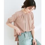 ブラウン系(24) | 【防シワ】【2WAY】フロントタック5分袖ブラウス | VIS 
