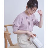 ピンク系(65) | 【防シワ】【2WAY】フロントタック5分袖ブラウス | VIS 