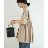 ベージュ系(28) | パール釦プリーツチュニック | VIS 