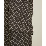 【セットアップ対応】【洗える】モノグラムフリルシャーリングブラウス | VIS  | 詳細画像21 