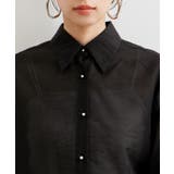 メタル釦シンプルシアーシャツ | VIS | 詳細画像12