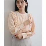 ピンク系サブ | 【洗える】フロントピンタックフリルブラウス | VIS