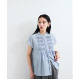 【接触冷感/洗える】気流染めスモッキングブラウス | VIS | 詳細画像10