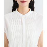 【接触冷感/洗える】気流染めスモッキングブラウス | VIS | 詳細画像33