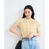 イエロー(80) | 【接触冷感/洗える】気流染めスモッキングブラウス | VIS