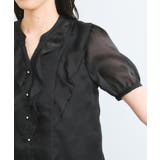 【洗える】シアーラッフルフリル半袖ブラウス | VIS | 詳細画像18