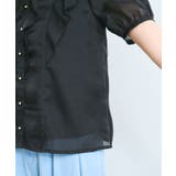 【洗える】シアーラッフルフリル半袖ブラウス | VIS | 詳細画像19