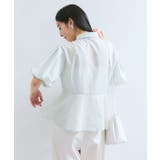 バルーンスリーブペプラムシャツ/通勤対応 | VIS  | 詳細画像10 