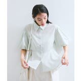 バルーンスリーブペプラムシャツ/通勤対応 | VIS  | 詳細画像11 