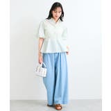 バルーンスリーブペプラムシャツ/通勤対応 | VIS  | 詳細画像29 