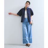 バルーンスリーブペプラムシャツ/通勤対応 | VIS  | 詳細画像4 