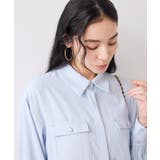 メタル釦シャツブラウス/イージーケア | VIS  | 詳細画像12 