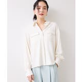 メタル釦シャツブラウス/イージーケア | VIS  | 詳細画像21 