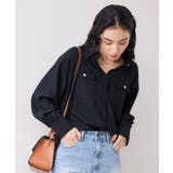 メタル釦シャツブラウス/イージーケア | VIS  | 詳細画像3 