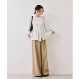 エアリーサテンシャーリングブラウス/イージーケア | VIS  | 詳細画像10 