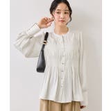 エアリーサテンシャーリングブラウス/イージーケア | VIS  | 詳細画像11 