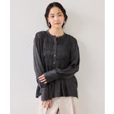 エアリーサテンシャーリングブラウス/イージーケア | VIS  | 詳細画像19 