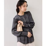 エアリーサテンシャーリングブラウス/イージーケア | VIS  | 詳細画像21 