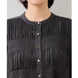 エアリーサテンシャーリングブラウス/イージーケア | VIS  | 詳細画像28 