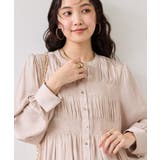 エアリーサテンシャーリングブラウス/イージーケア | VIS  | 詳細画像6 