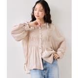 エアリーサテンシャーリングブラウス/イージーケア | VIS  | 詳細画像7 