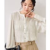 キナリ(16) | エアリーサテンシャーリングブラウス/イージーケア | VIS 