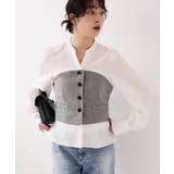 美easy前開きビスチェドッキングシャツ イージーケア 接触冷感 | VIS  | 詳細画像10 