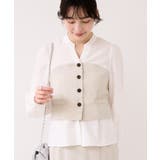 美easy前開きビスチェドッキングシャツ イージーケア 接触冷感 | VIS  | 詳細画像15 