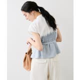 美easyビスチェドッキングフレンチブラウス 接触冷感 イージーケア | VIS  | 詳細画像34 