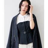 ネイビー(40) | 美easyビスチェドッキングフレンチブラウス 接触冷感 イージーケア | VIS 