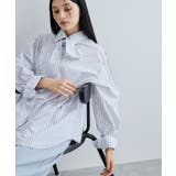 ホワイト系(11) | リボン付きバックシャーリングシャツ | VIS