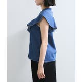 【UVケア/洗える】ラッフルデザインデニムブラウス | VIS  | 詳細画像23 