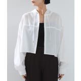 フード付きクロップドシアーシャツ | VIS  | 詳細画像21 