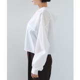 フード付きクロップドシアーシャツ | VIS  | 詳細画像22 