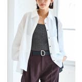 ホワイト(10) | 裾ティアードオーバーシャツ/UVケア・イージーケア | VIS