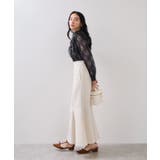 フロントフリルシアーチェックブラウス/イージーケア | VIS  | 詳細画像10 