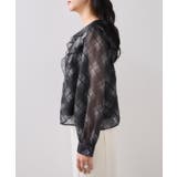 フロントフリルシアーチェックブラウス/イージーケア | VIS  | 詳細画像16 