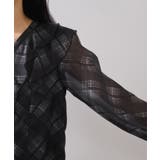 フロントフリルシアーチェックブラウス/イージーケア | VIS  | 詳細画像19 