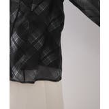 フロントフリルシアーチェックブラウス/イージーケア | VIS  | 詳細画像20 