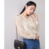 フロントフリルシアーチェックブラウス/イージーケア | VIS  | 詳細画像4 