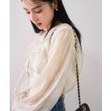 フロントフリルシアーチェックブラウス/イージーケア | VIS  | 詳細画像5 