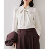 オフホワイト(15) | サテンボウタイブラウス | VIS